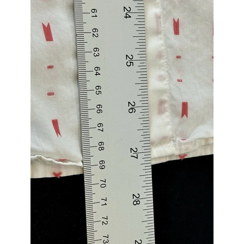 Banana Republic Grant Fit Button Up Shirt Mens S White Red Cotton Preppy Classic